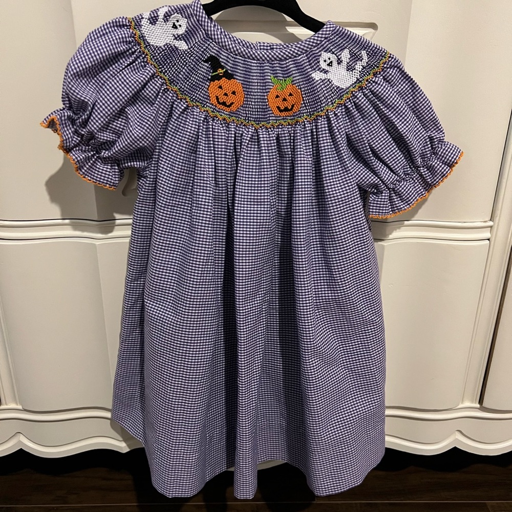 Southern Sunshine 9M Halloween Smocked Dress